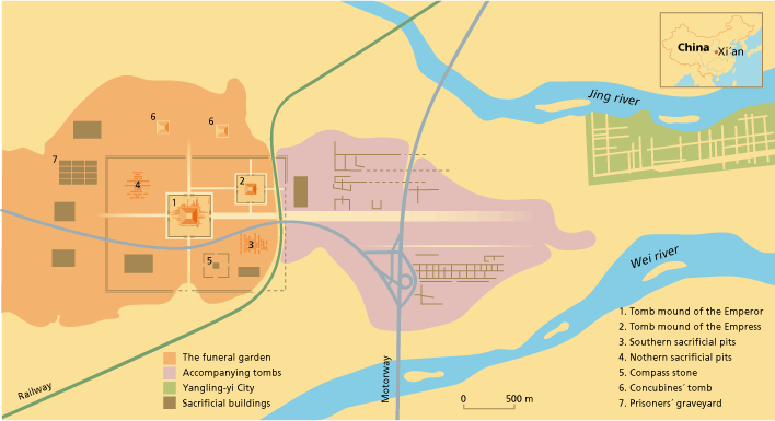 Karta över Hanyangling 3
