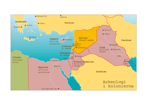 Karta, Mellanöstern efter 1:a värdskriget 4